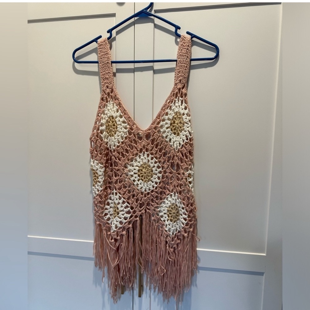 Mommy and me Tulabee Crochet Fringe Tank Top